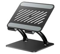 tounee Tablet Holder Stand, Dual Rod Adjustable Aluminum Desktop Stand, Compatible with 4-16.5" iPads, Surface Tablets, Portable Monitor, Kindle and More (Black)