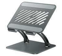tounee Tablet Holder Stand, Dual Rod Adjustable Aluminum Desktop Stand, Compatible with 4.7-16.5" iPads, Surface Tablets, Portable Monitors, Kindle & More (Gray)