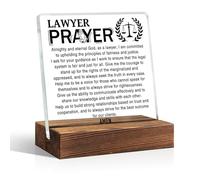 TOUNER Lawyer Prayer Office Decor Sign, Acrylic Serenity Prayer Desk Plaque, Cool Gifts for Attorneys Lawyer, New Job Gifts for Lawyer, Law School Graduation Gifts, Passing the State Bar Gifts