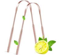 Tounge Scraper Cleaner (2 Pack) - Reduce Bad Breath (Medical Grade), The Best Copper Tounge Scraper Cleaner - Excellent Copper Tongue Scrapers for Adults