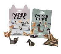 Touosy 100 Sheets Paper Cat Origami Kit, Paper Cats Origami 3D Stereoscopy Paper Cats Pups Kit Fun Animal Desk Decor Craft Origami Paper for Birthday Gift Desk Decoration
