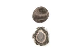 Toupee for Men #6 Brown Human Hair System Fine Mono PU Around Men's Hairpiece 8x10inch Men's Hair Prosthesis Human Hair Replacement System