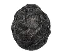 Toupee for Men Mono Npu Men's Wig Men Toupee Fine Durable Capillary Prosthesis 6inch Handmade Male Wigs Indian Human Hair Replacement System Mens Hairpieces(#1B30)