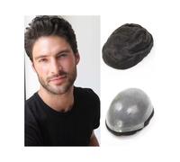 Toupee for Men Toupee for Men Human Hair Replcement System 0.06-0.08mm Full PU Thin Skin Men's Hairpiece hairpiece Replacement System