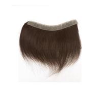 Toupee for Men's 6inch Human Hair Toupee Men Forehead Hairpiece Patch Invisible Seamless Ultra Thin Skin PU Men's Capillary Prosthesis Human Hair System for Men(16x1.5cm,Brown)