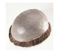 Toupee Hair, 0.06mm Men's Hair System,Undetectable Toupee Wig & Capillary Prosthesis Patch(Dark gold,6x8)