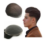 Toupee Hair, Swiss Lace Toupee for Men Soft Hair Replacement System(Dark Brown)