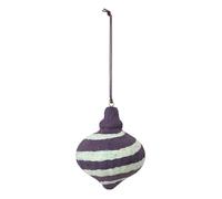 Toupie papier-mâché Christmas decoration Purple one size