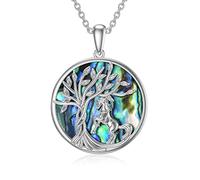 TOUPOP Horse Necklace Tree of Life Pendant Necklace Abalone Shell Jewelry Gift for Women Her Daughter Wife Friend Sister Horse Lover Valentine's day Mother’s Day Christmas Birthday Gifts for Women