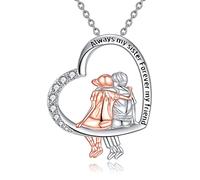 TOUPOP Sister Birthday Gifts Best Gifts for Sister from Brother Sterling Silver Sister Necklace Always My Sister Forever My Friend Jewelry to My sister Gifts for Sister Birthday from Brother