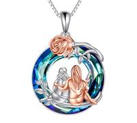 TOUPOP Sister Gifts from Sister 925 Sterling Silver Crystal 2 Sisters Necklace Always My Sisters Forever My Friend Jewelry