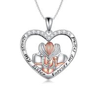 TOUPOP Sister Gifts from Sister Necklace for 2/3/4 925 Sterling Silver Always My Sisters Forever My Friend Jewelry