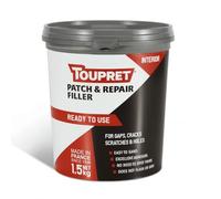 Toupret Patch & Repair Filler Quick Dry - Fast Drying Interior Wall & Ceiling Filler for Cracks, Holes & Damage - Easy Sand, Crack Resistant, Paintable - 1.5kg