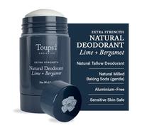 Toups & Co Natural Extra-Strength Deodorant-Lime & Bergamont | Aluminum-Free Odor Protection | With Grass-Fed Tallow & Magnesium | Baking Soda Balanced | Sensitive Skin Safe | Long-Lasting Freshness