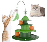 Tour à balle pour chat, Interactive 3 Levels Puzzle with Stimulant - Tour de Enrichment Puzzle with Interactive Toys, Pour Play, Exercise, Hunting and Stimulation of Kittens at Home and in int