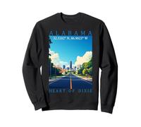 Tour Alabama Heart of Dixie GPS Coordinates Travel Artwork Sweatshirt