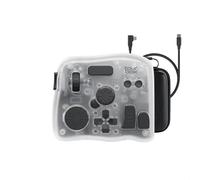 TOUR BOX Elite Plus All-in-Creative Controller, Bluetooth Keyboard for Photo & Video Editing, Color Grading, Illustration, Works with Procreate, Adobe & DaVinci, Cable Bag Included (Ice Translucent)