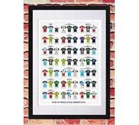 Tour De France 2015 All Stage Winners Unique Design Print Photograph Unique Design Art Artwork Picture Shirt Jersey Movistar Team, Astana (black Framed & Mounted)