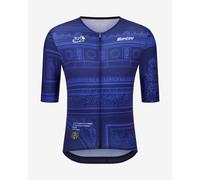 Tour de France 2025 Arc de Triomphe Arrival Short Sleeve Jersey Blue - Slim Fit - M