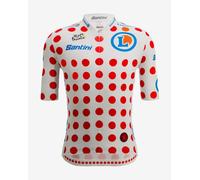 Santini Tour De France Official Polka Dot 2025 Short Sleeve Jersey White 3XL Man