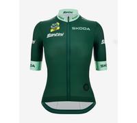 Tour de France Femmes avec Zwift 2026 Leader Points Classification Fan Line short sleeve Women Jersey green - Classic Fit - S