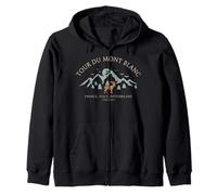 Tour du Mont Blanc 2025 Hiking, France, Italy, Switzerland Zip Hoodie