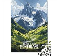 Tour Du Mont Blanc Landscape Art 1000 Piece Jigsaw, 70x50cm/1000pcs