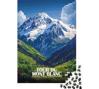 Tour Du Mont Blanc Landscape Poster, Classic Puzzle, 1000 Pieces, 52x38cm/1000pcs