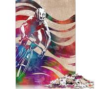 Tour The Cycling Sport Art Puzzle für Erwachsene, 1000 Teile, Puzzlespiel für Erwachsene, interessantes Spielzeug, personalisiertes Puzzle, Lernspielzeug (75 x 50 cm)