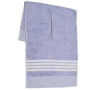 Tour Towel Large Terry Cloth Caddy Towel, Absorbent 19" x 44", Center Cut, Perfect Hang Golf Cart Accessory and Golf Bag, Lavender with White Stripes