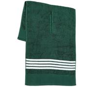 Tour Towel Large Terry Cloth Caddy Towel, Absorbent 19" x 44", Center Cut, Perfect Hang Golf Cart Accessory and Golf Bag, White with Blue Stripes(Green W/White Stripes)
