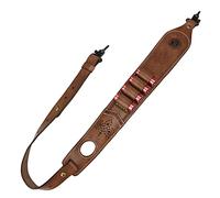 Tourbn Deluxe Leather Ammo Holder Padded Shotgun Sling with Rest Hole and Swivels