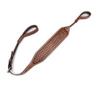 TOURBON Cowhide Leather Gun Sling Padded No Drill Rifle Sling Non-Swivel Shotgun Strap for Hunting Shooting