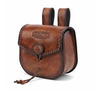 TOURBON Genuine Leather Cartridge Shell Pouch for Shotgun Shooting Ammo Holder Waist Bag