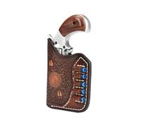 TOURBON Genuine Leather Gun Holster for NAA Mini Revolver Concealed Carry Pistol Pouch with Ammo Loops