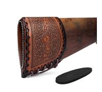 TOURBON Handmade Leather Rifle Shotgun Recoil Pad Clay Shooting Buttstock Holder with Insert