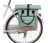 TOURBON Nylon Roll-Top Clip-On Market Shopper Bicycle Bag Backpack Shoulder Tote Bag