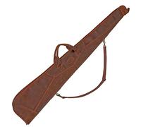 TOURBON Vintage Genuine Leather Shotgun Case 54" Gun Slip Rifle Bag (Shotgun Bag 54")