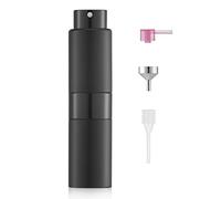 Toureal 20ml Travel Perfume Atomiser Refillable - Mini Aftershave Spray Bottle - Small Glass Fragrance Atomizer for Women - Portable Empty Cologne Refill Pump Dispenser for Men Black