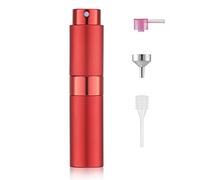 Toureal 8ml Travel Perfume Atomiser Refillable - Mini Aftershave Spray Bottle - Small Glass Fragrance Atomizer for Women - Portable Empty Cologne Refill Pump Dispenser for Men Red