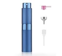 Toureal 8ml Travel Perfume Atomiser Refillable - Mini Aftershave Spray Bottle - Small Glass Fragrance Atomizer for Women - Portable Empty Cologne Refill Pump Dispenser for Men Blue