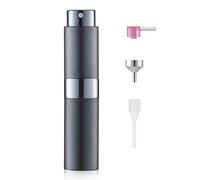 Toureal 8ml Travel Perfume Atomiser Refillable - Mini Aftershave Spray Bottle - Small Glass Fragrance Atomizer for Women - Portable Empty Cologne Refill Pump Dispenser for Men Grey