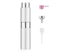 Toureal 8ml Travel Perfume Atomiser Refillable - Mini Aftershave Spray Bottle - Small Glass Fragrance Atomizer for Women - Portable Empty Cologne Refill Pump Dispenser for Men White