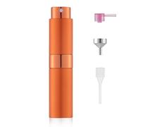 Toureal 8ml Travel Perfume Atomiser Refillable - Mini Aftershave Spray Bottle - Small Glass Fragrance Atomizer for Women - Portable Empty Cologne Refill Pump Dispenser for Men Orange