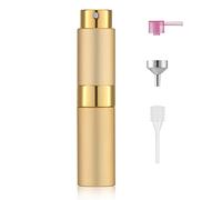 Toureal Travel Perfume Atomiser Refillable, 8ml Atomiser Spray Bottle,Gold
