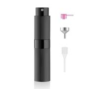 Toureal Travel Perfume Atomiser Refillable - Mini Aftershave Spray Bottle-Portable Empty Cologne Refill Pump Dispenser for Men - Small Glass Fragrance Atomizer for Women Black