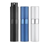 Toureal Travel Perfume Atomiser Refillable - Mini Aftershave Spray Bottle - Small Glass Fragrance Atomizer for Women - Portable Empty Cologne Refill Pump Dispenser for Men Blue 3Pcs