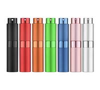 Toureal Travel Perfume Atomiser Refillable - Mini Aftershave Spray Bottle - Small Glass Fragrance Atomizer for Women - Portable Empty Cologne Refill Pump Dispenser for Men Multicolor 7 Pcs