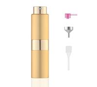 Toureal Travel Perfume Atomiser Refillable - Mini Aftershave Spray Bottle - Small Glass Fragrance Atomizer for Women - Portable Empty Cologne Refill Pump Dispenser for Men (Gold)