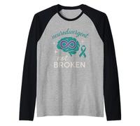 Tourette Awareness TS Warrior Tic Disorder Neurodivergent Raglan Baseball Tee